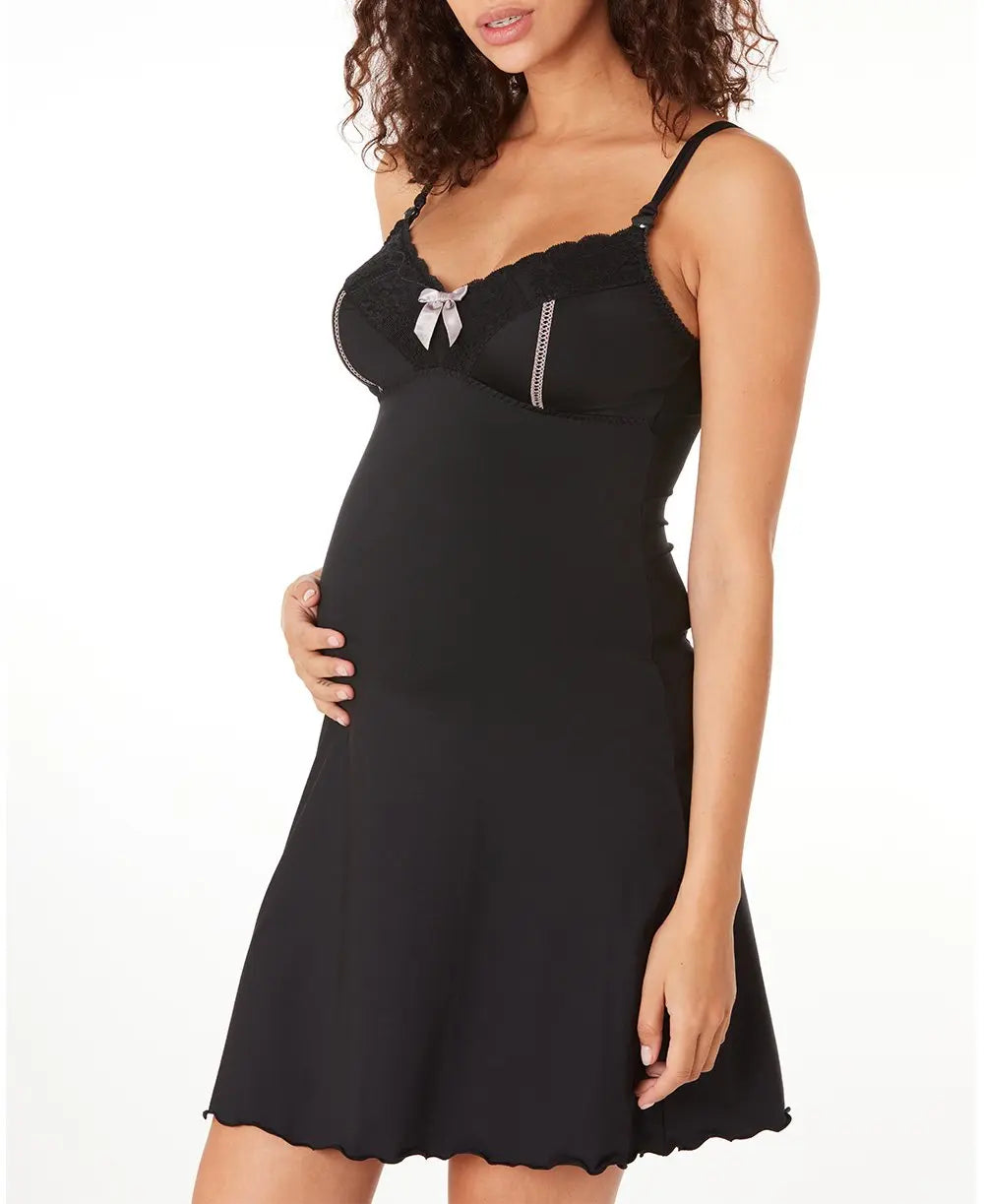 Nuisette de grossesse et d’allaitement Lisa noir, Cache Cœur #couleur_noir