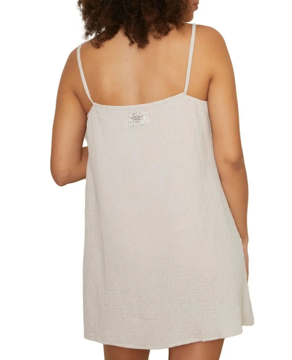 Pregnancy and breastfeeding nightie Beige Heart cache Cache C ur