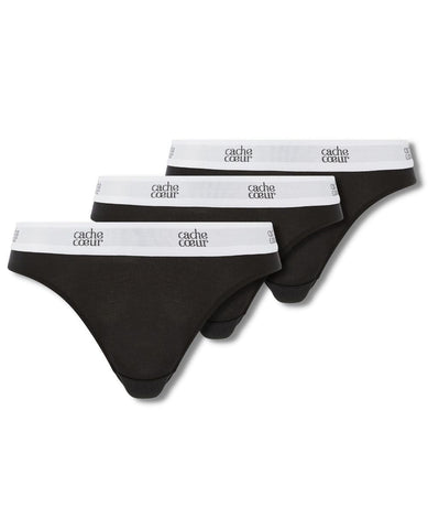 Pack of 3 black Life low-rise briefs