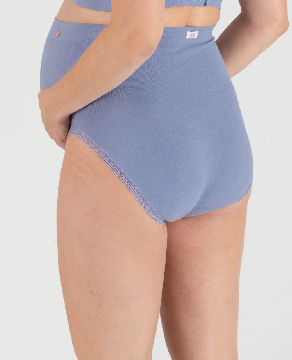 Pack de 3 Maxi culotte de grossesse sans couture Organic bleuet