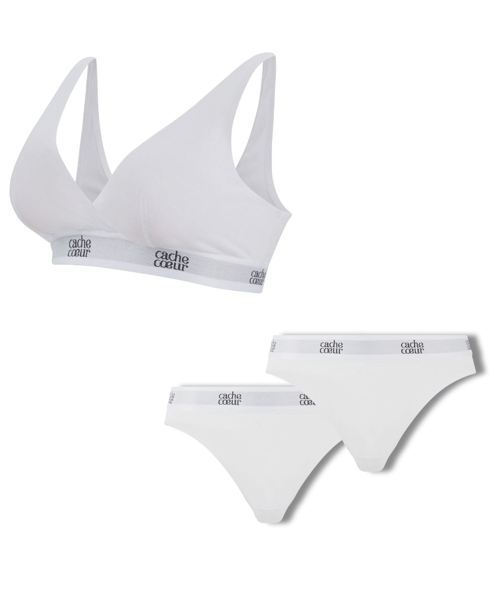 Pack Life: 1 reggiseno bianco e 2 slip