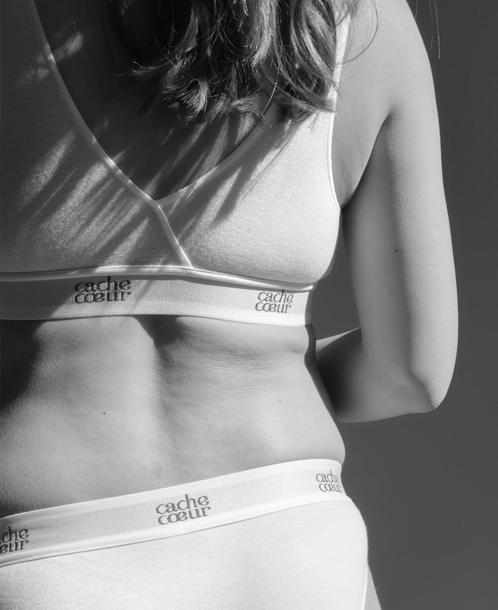 Pack life: 1 brassière blanche et 2 culottes, cache cœur