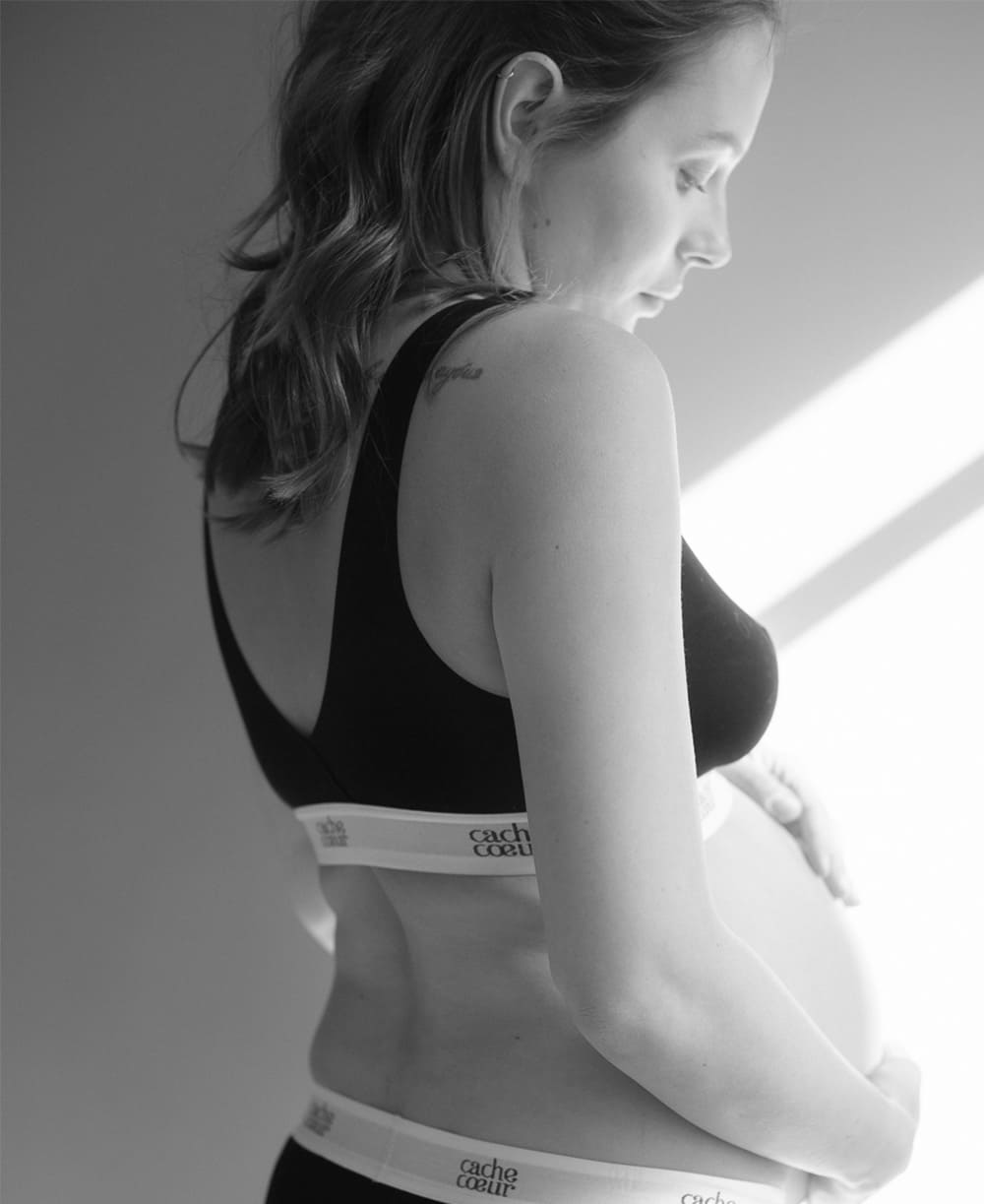 Pack life: 1 brassière noire et 2 culottes, cache cœur