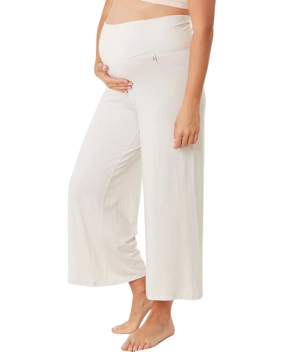 Pantalon 7/8ème de grossesse origin avoine, cache cœur