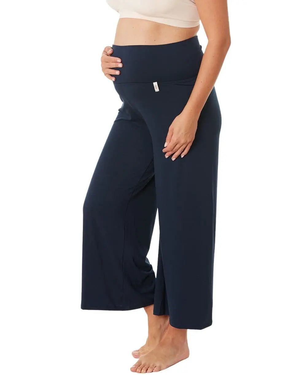 Pantalon 7/8ème de grossesse origin indigo, cache cœur