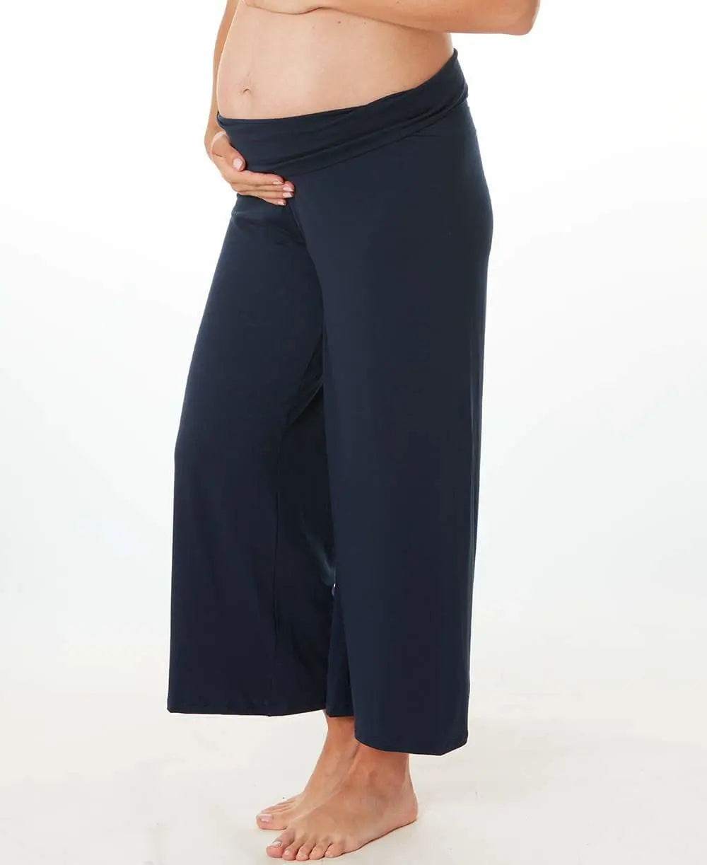 Pantalon 7/8ème de grossesse origin indigo, cache cœur