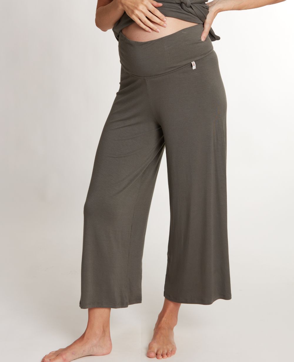 Pantalon 7/8ème de grossesse Origin - Kaki