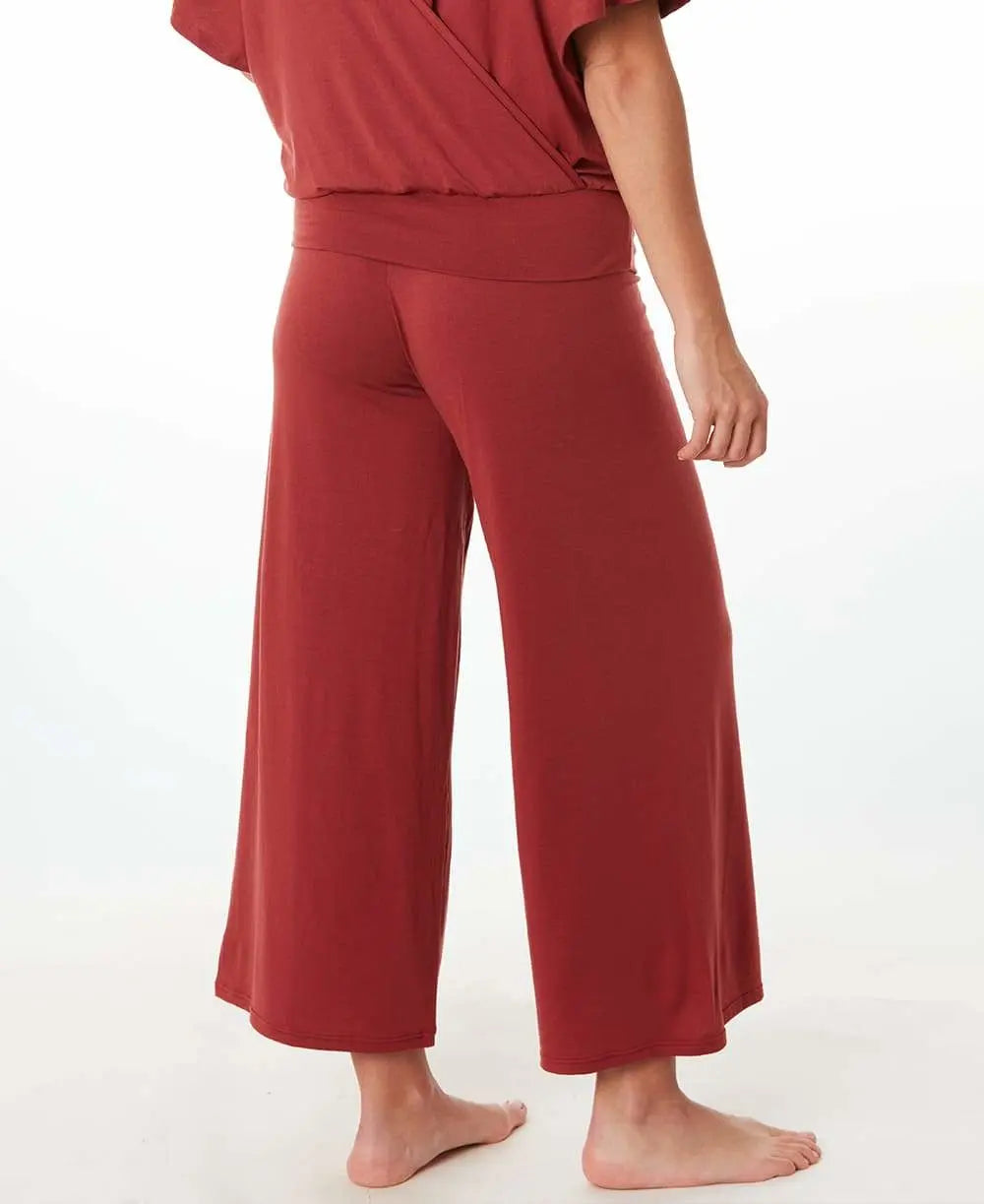 Pantalon 7/8ème de grossesse origin terracotta, cache cœur