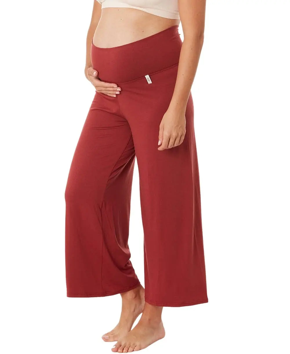 Pantalon 7/8ème de grossesse origin terracotta, cache cœur