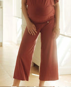 Pantalon 7/8ème de grossesse origin terracotta, cache cœur