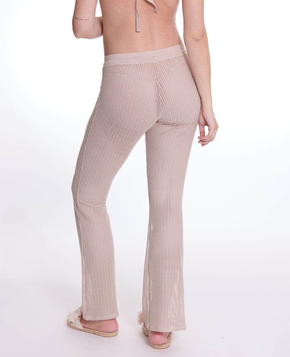 Pantalon beachwear de maternité Milos - Beige