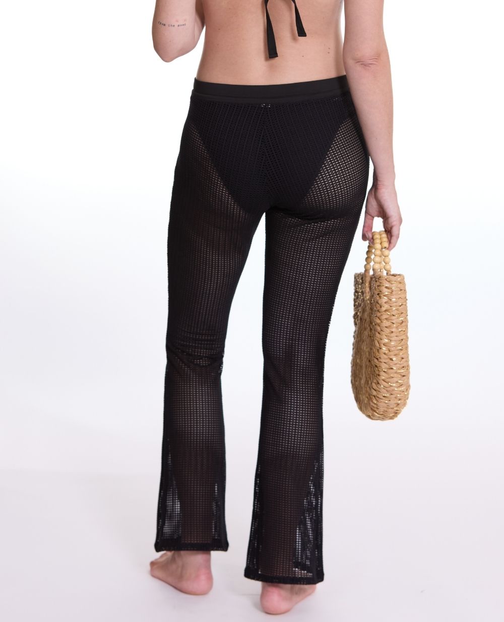 Pantalon beachwear de maternité Milos noir