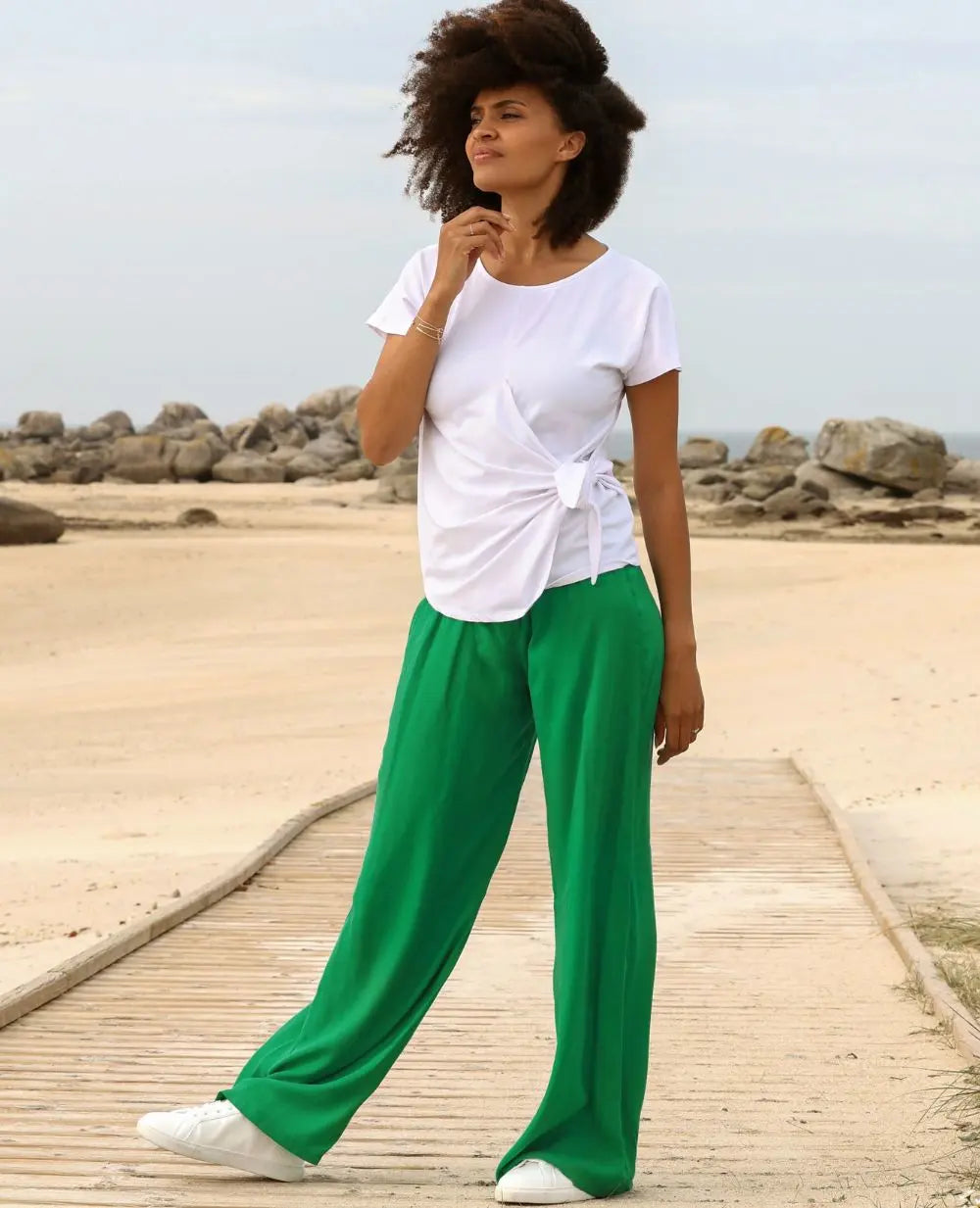Pantalon de grossesse Sahel Vert, Cache Coeur