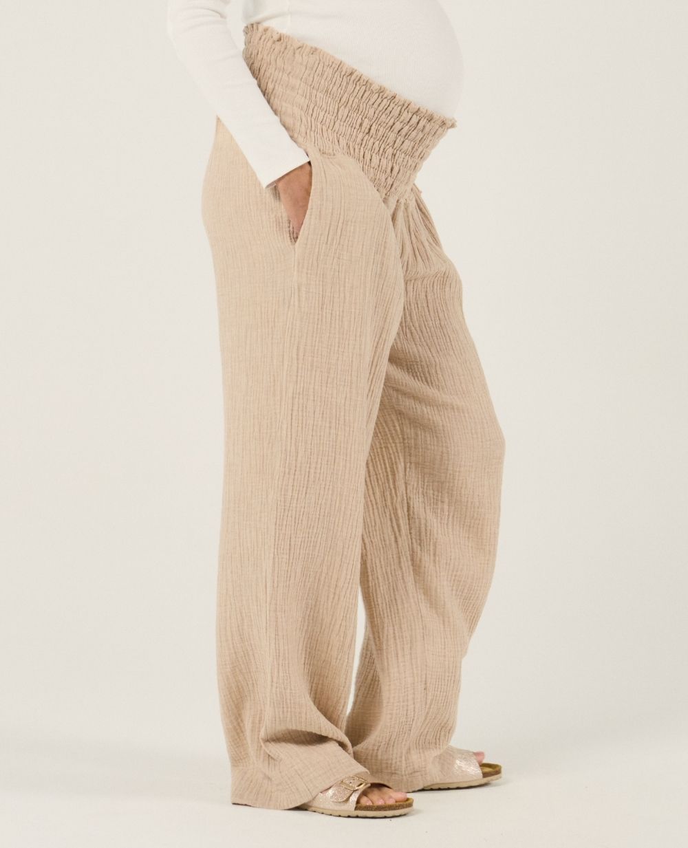 Pantalon de maternité Myriam - Beige