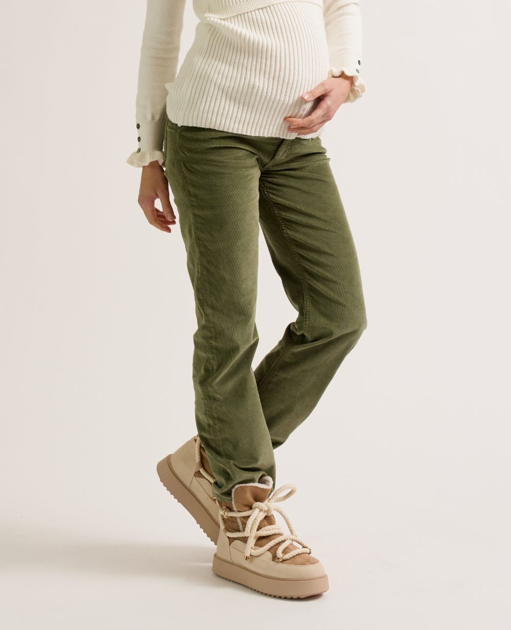 William Straight Maternity Pants - Khaki