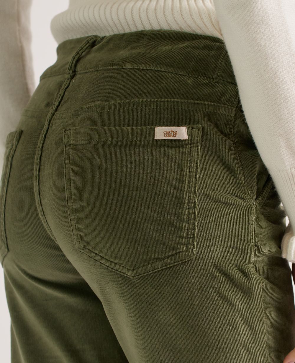 Pantalon droit de maternité William - Kaki