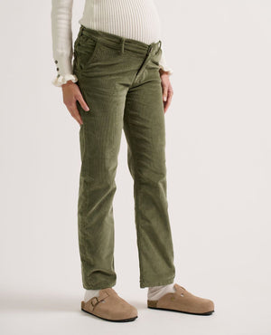 Pantaloni premaman dritti William kaki