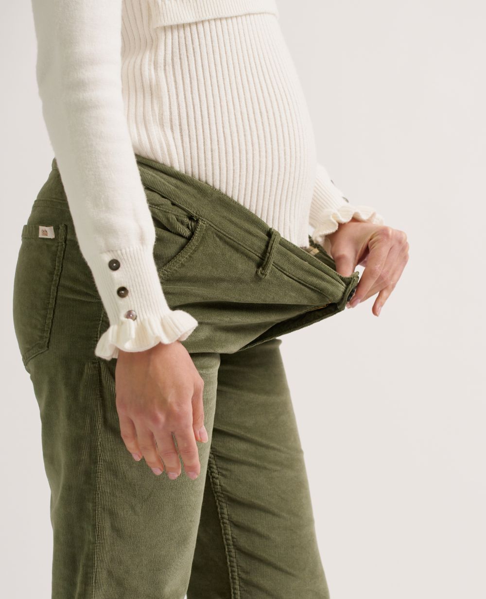 William Straight Maternity Pants - Khaki