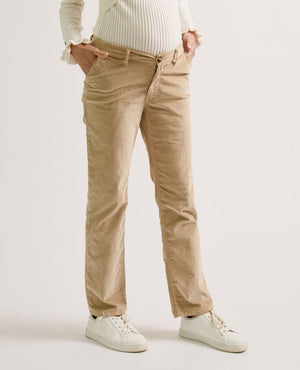 Pantaloni dritti premaman William nocciola