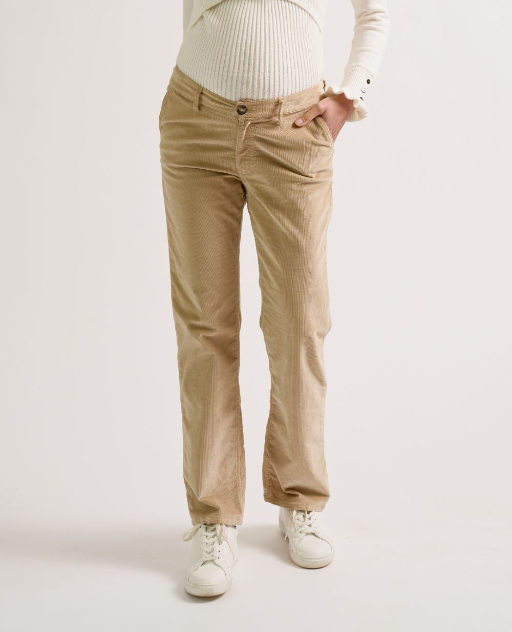 William Straight Maternity Pants Hazelnut