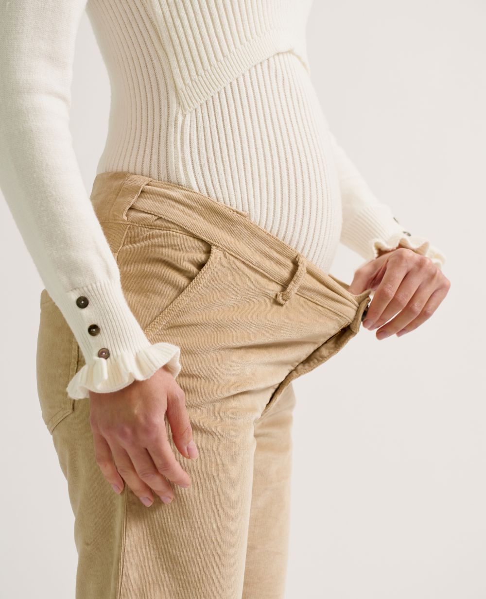William Straight Maternity Pants Hazelnut