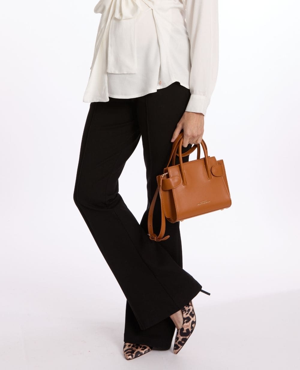 Fabio Maternity Flare Pants - Black