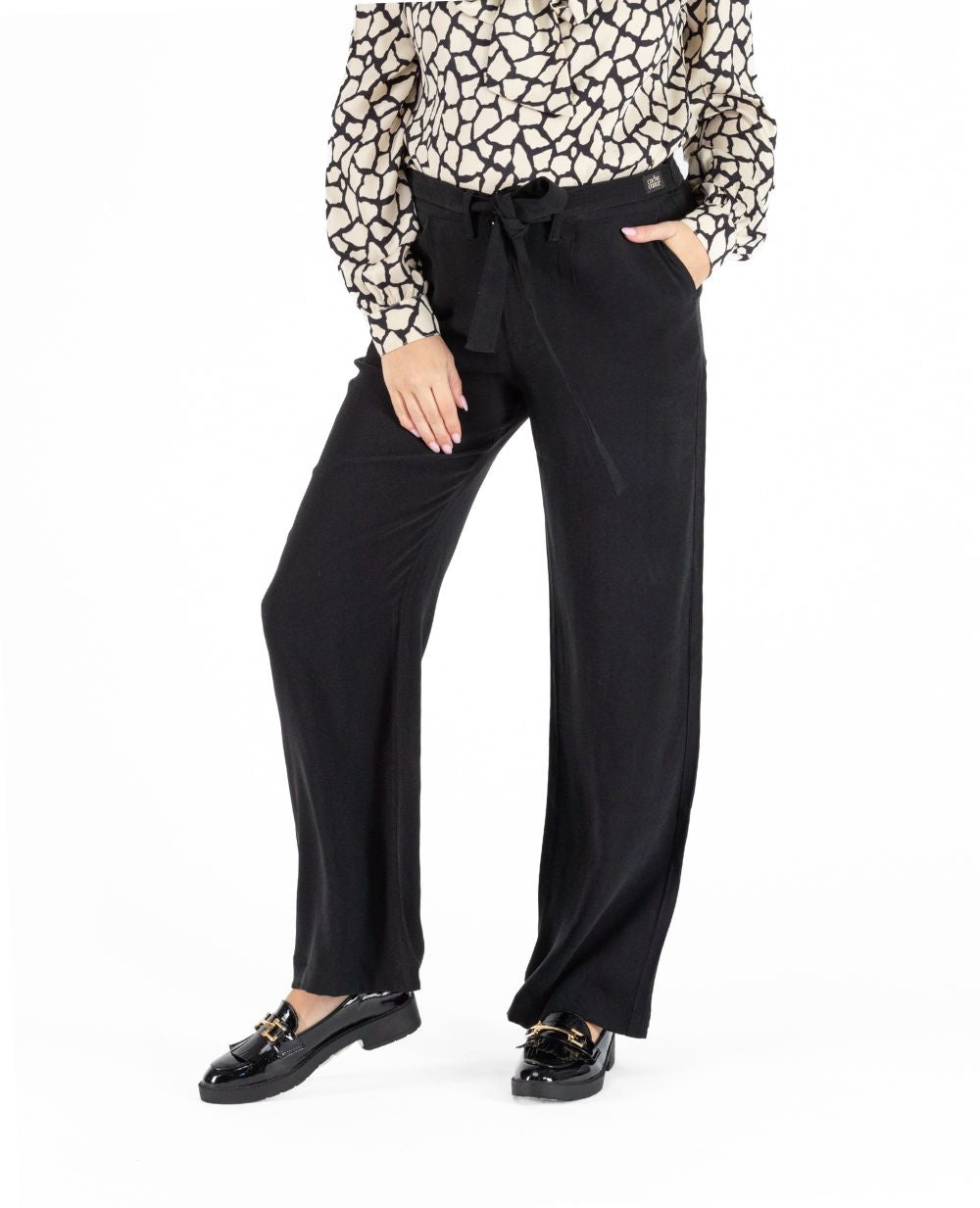 Betty Wide Leg Maternity Trousers - Black