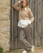 Pantalon large de grossesse stuart vintage, cache cœur