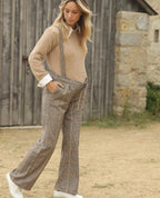 Pantalon large de grossesse stuart vintage, cache cœur