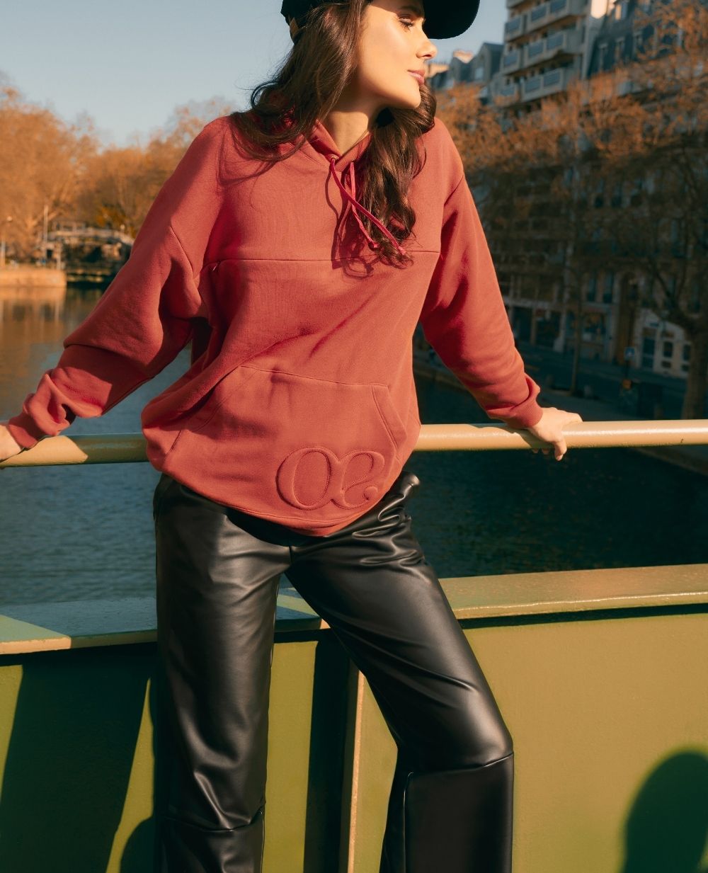 Pantaloni premaman in similpelle Alix