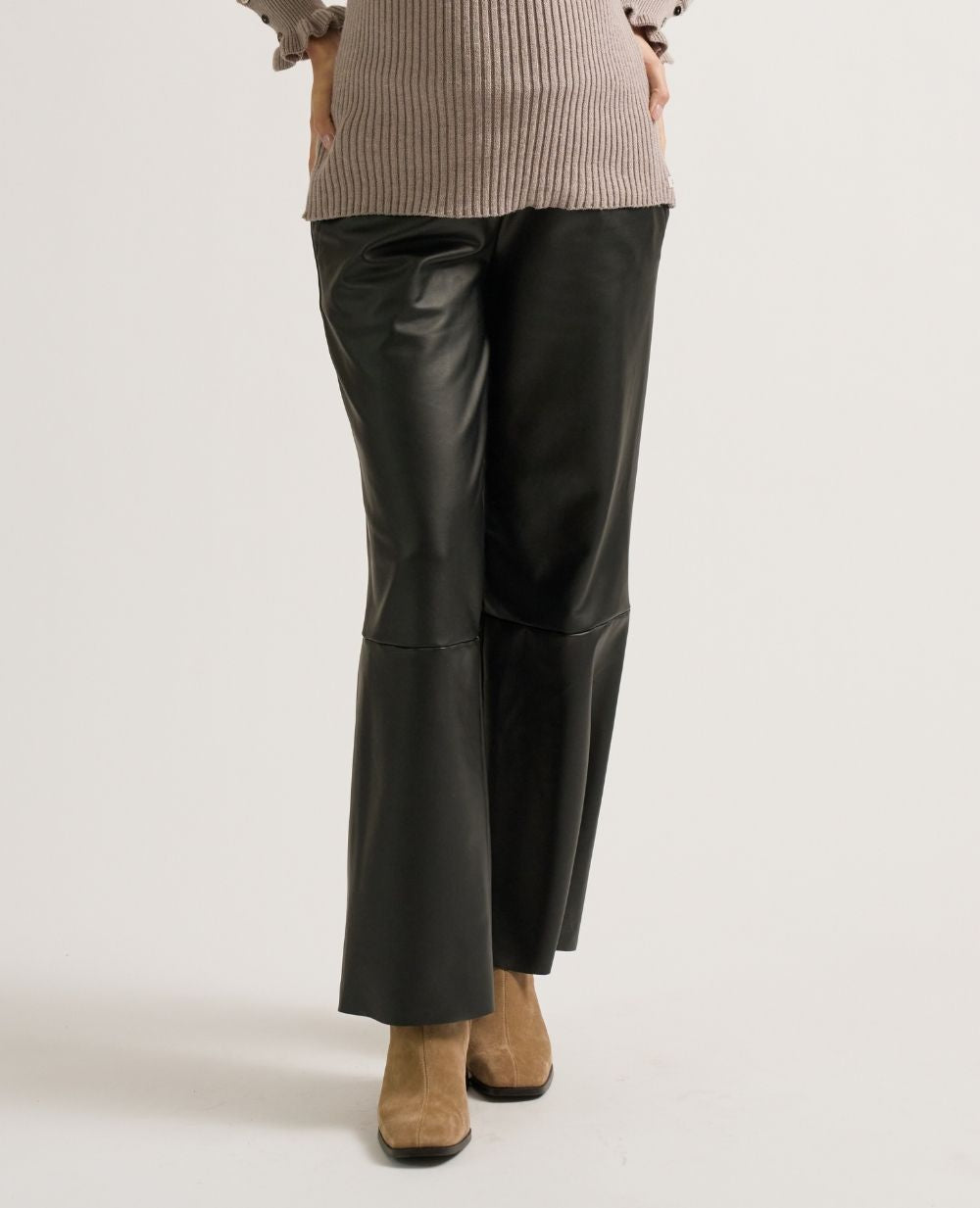 Pantaloni premaman in similpelle Alix