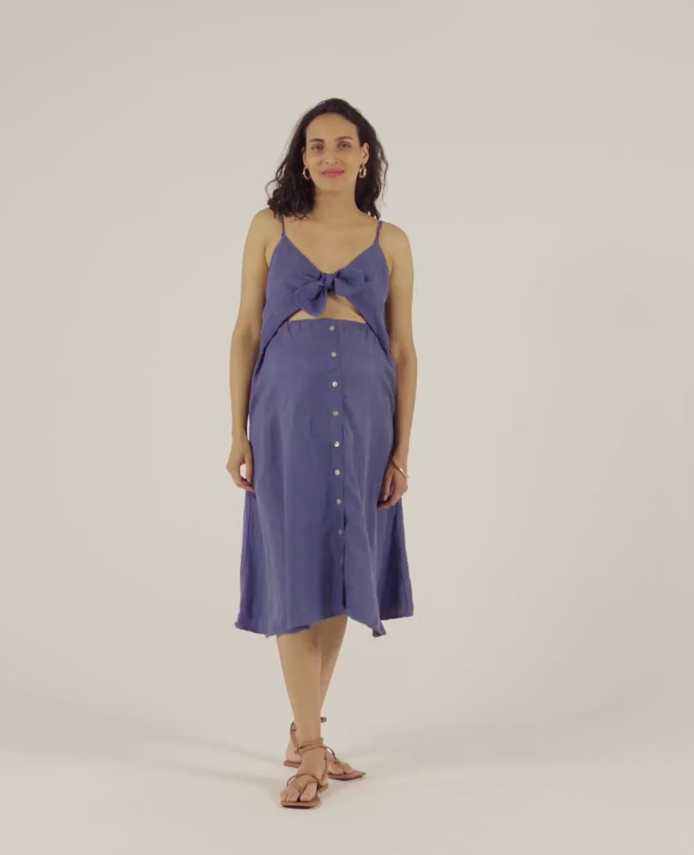 Robe d'allaitement Nolwenn - Bleu