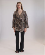 Kimono de grossesse et allaitement Roxane - Léopard