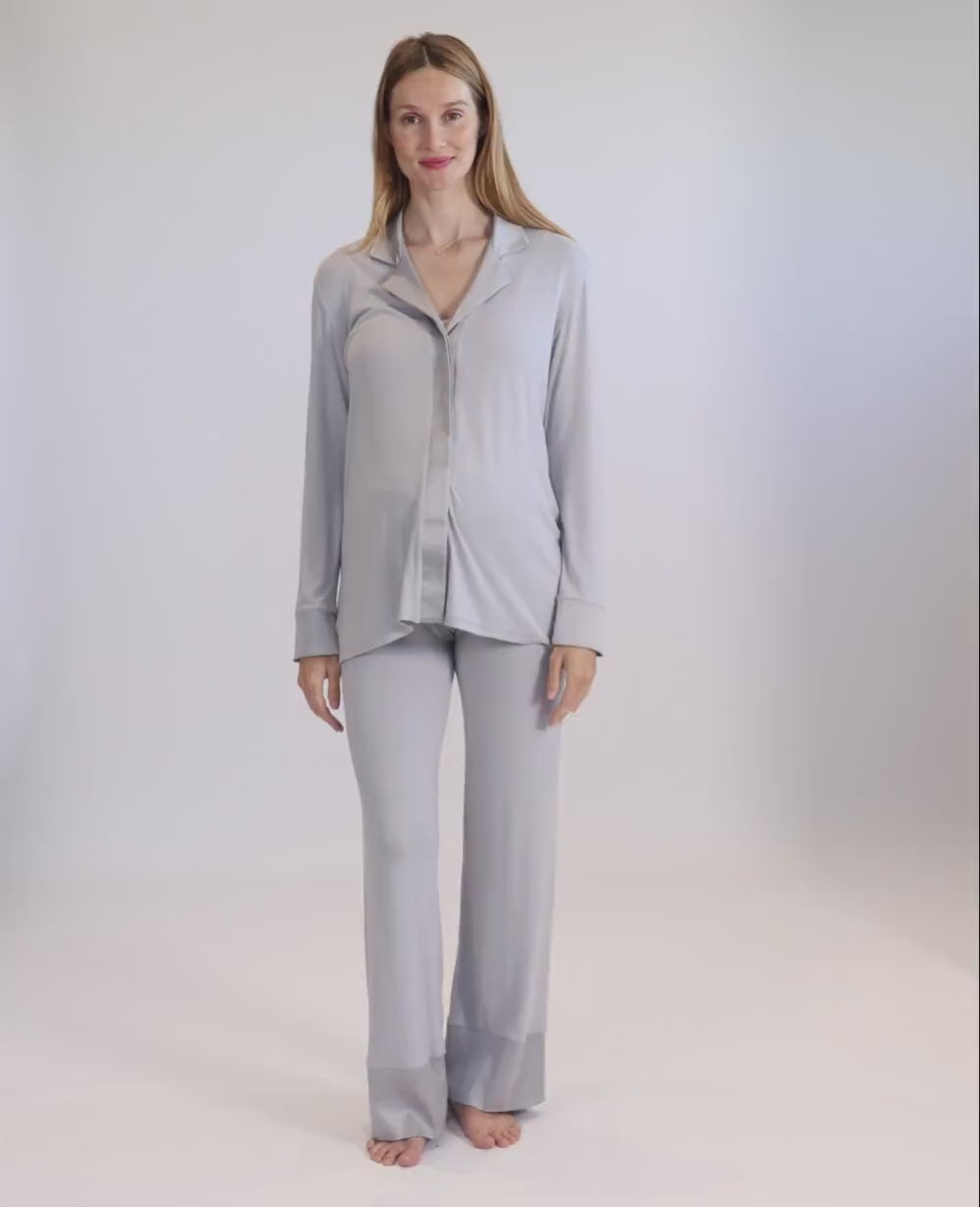 Pantalon de maternité Satine - Gris