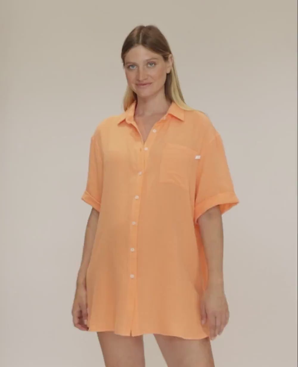Camicia da notte premaman Ice cream - Albicocca