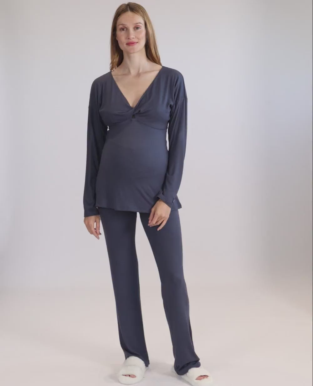 Pantalon de maternité Louna - Bleu nuit