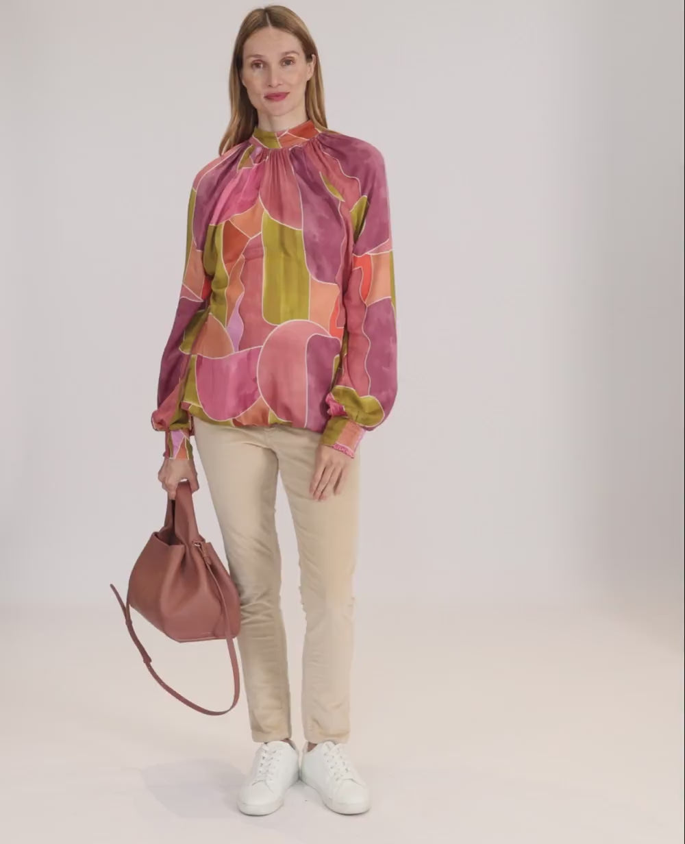 Camicia premaman e per l'allattamento Gaby - Rosa