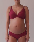 Shorty taille basse viscose grossesse et maternité Milk bordeaux