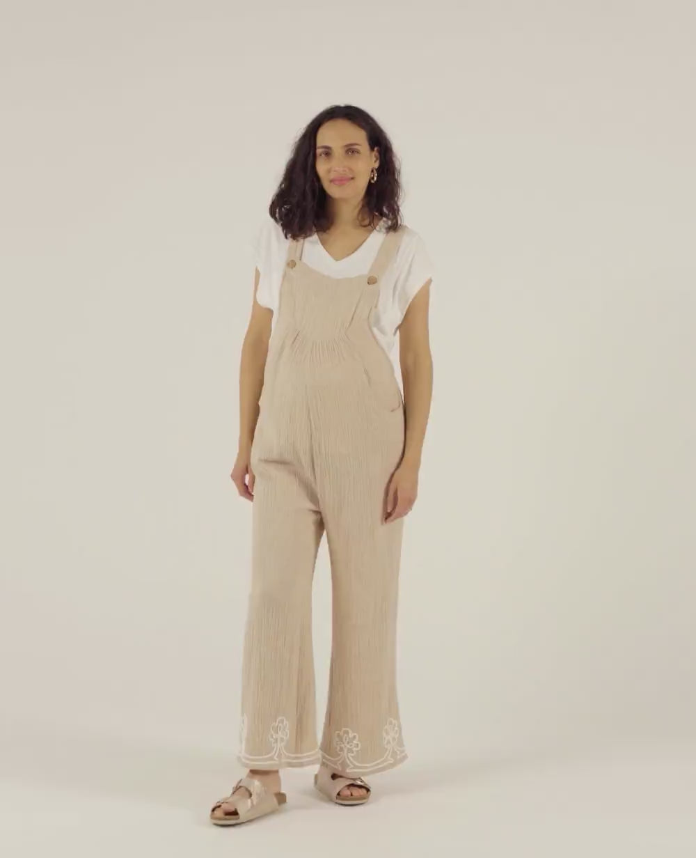 Salopette premaman Yael - Beige