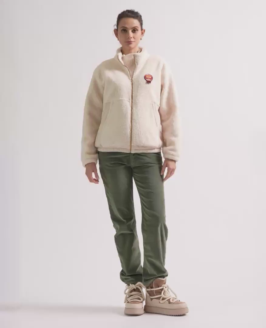 Sasha Maternity and Babywearing Fleece Jacket - Beige