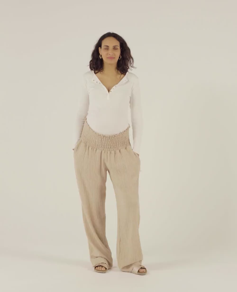 Pantalon de maternité Myriam - Beige