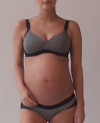 Soutien-gorge de grossesse et d'allaitement Serena - Gris