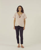 Blusa e camicia per l'allattamento Soraya - Beige