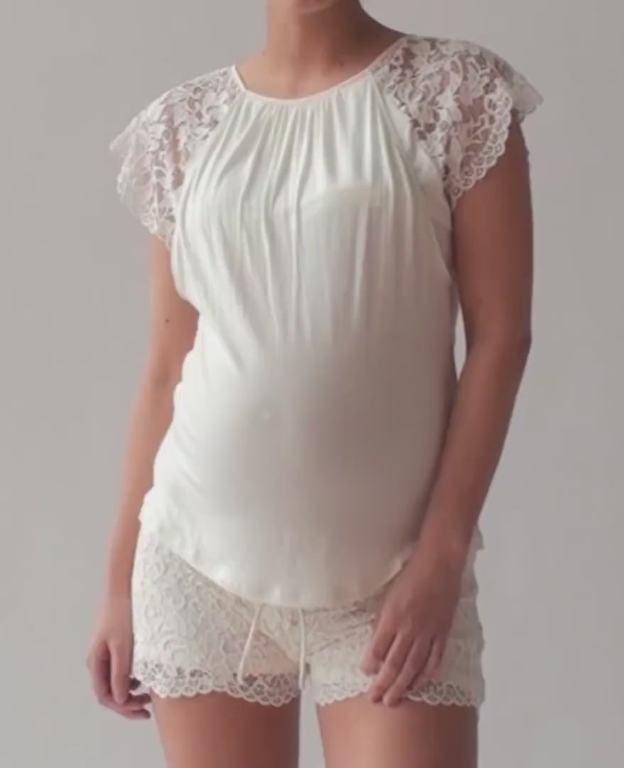 Short premaman Sofia - Bianco