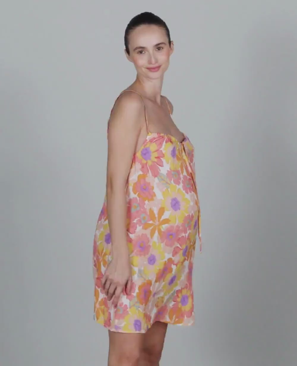 Camicia da notte premaman e per l'allattamento Barbara - Multicolore