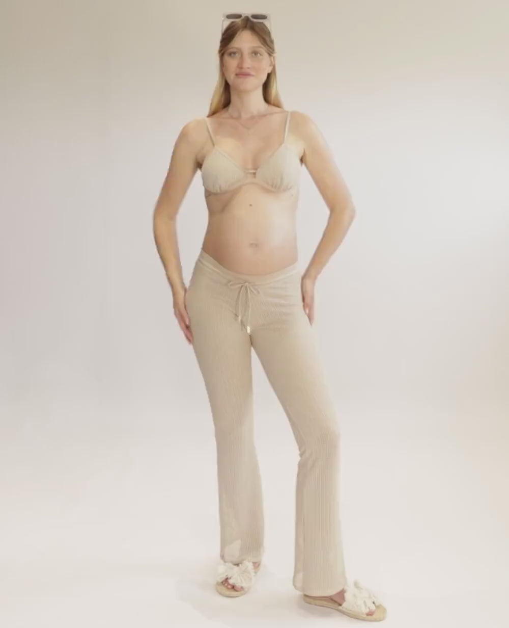 Milos Maternity Beachwear Pants - Beige