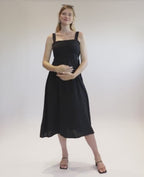 Robe longue de grossesse et d’allaitement Lola - Noir