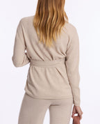 Beverly Wrap Maternity Sweater - Beige