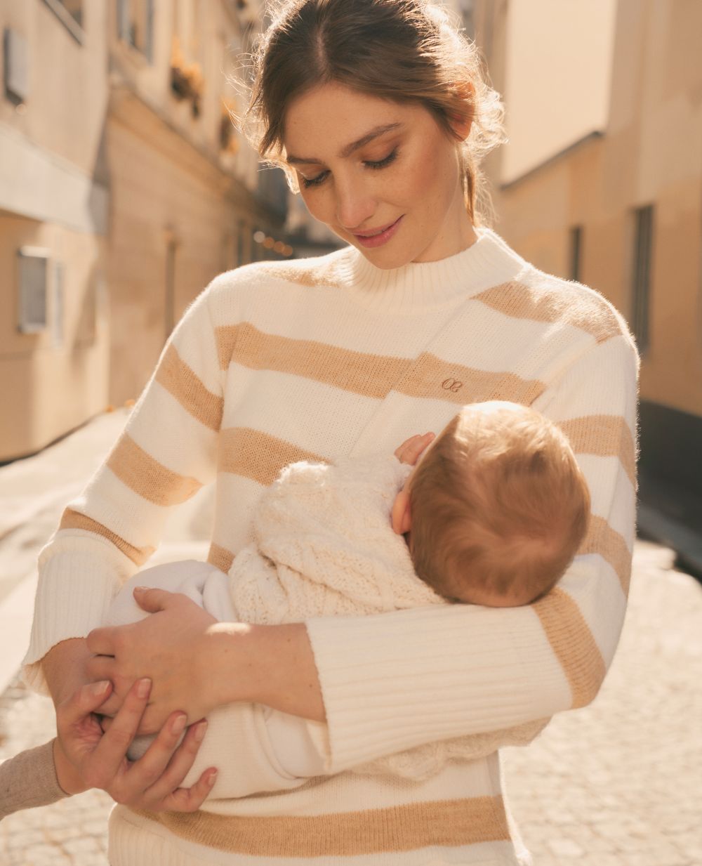 Pull de grossesse et allaitement Cabourg - Beige/Ivoire
