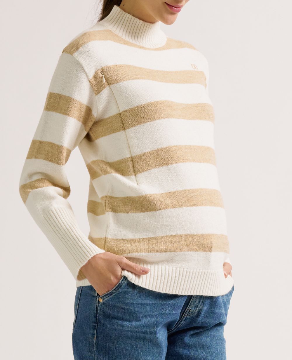 Pull de grossesse et allaitement Cabourg - Beige/Ivoire